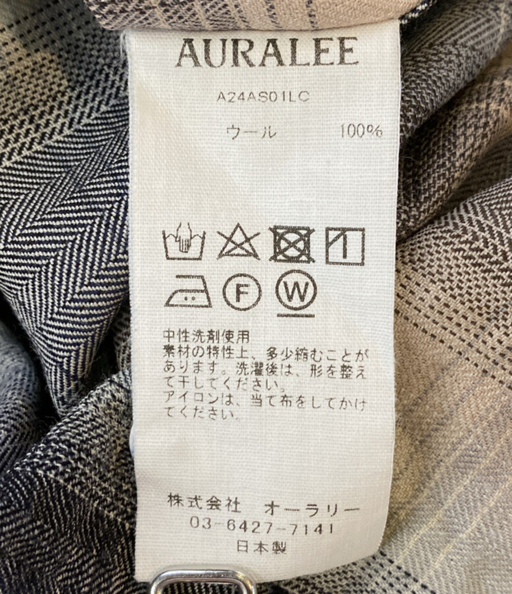 AURALEE 長袖シャツ 24SS グレー×ピンク チェック メンズ SIZE 4 オーラリー