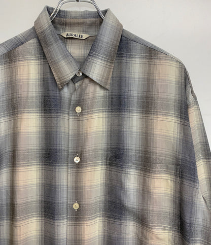 AURALEE 長袖シャツ 24SS グレー×ピンク チェック メンズ SIZE 4 オーラリー