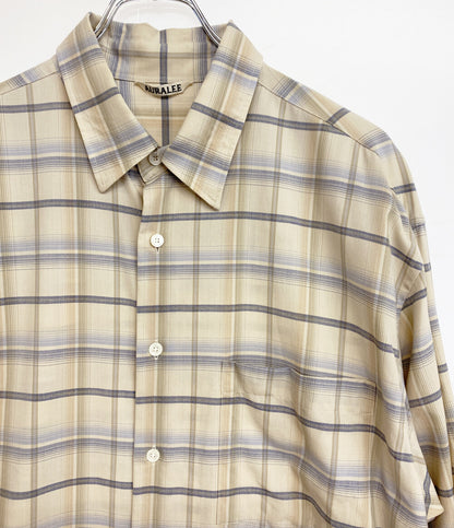 AURALEE 長袖シャツ SUPER LIGHT WOOL CHECK SHIRT 24SS メンズ SIZE 4 オーラリー
