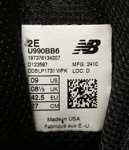 new balance スニーカー U990BB6 ブラック メンズ SIZE 27cm ニューバランス