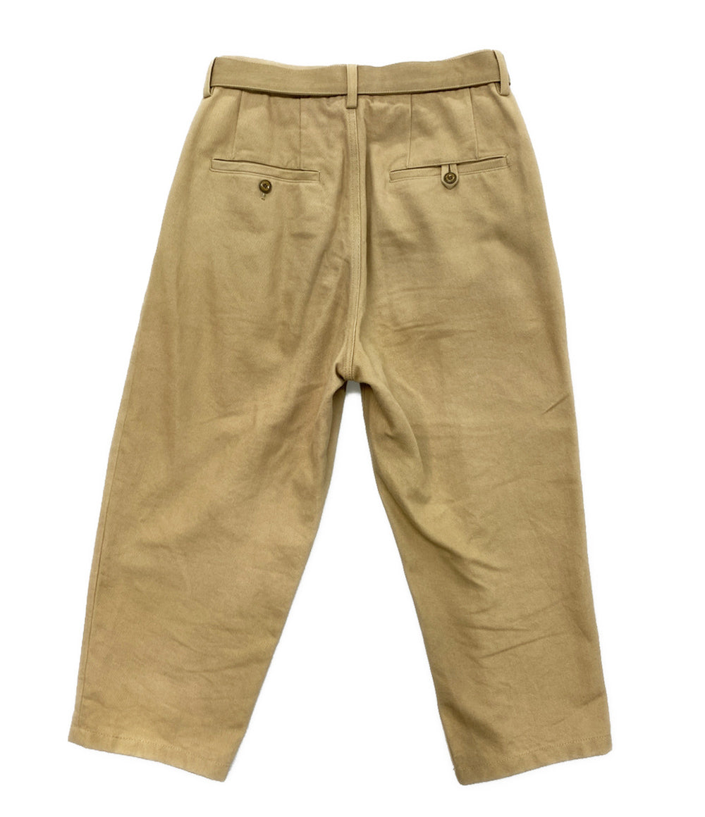 doublet パンツ Silk chino wide tapered trousers ベージュ メンズ ダブレット