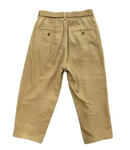 doublet パンツ Silk chino wide tapered trousers ベージュ メンズ ダブレット