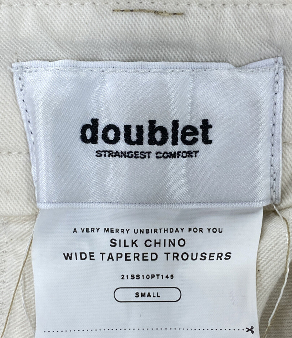 doublet パンツ Silk chino wide tapered trousers ベージュ メンズ ダブレット