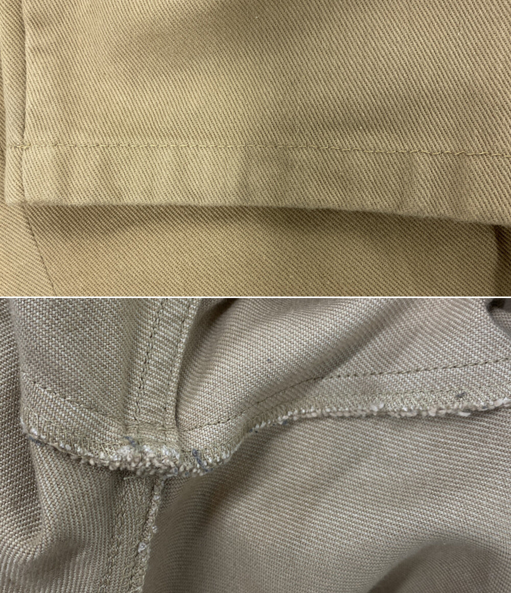 doublet パンツ Silk chino wide tapered trousers ベージュ メンズ ダブレット