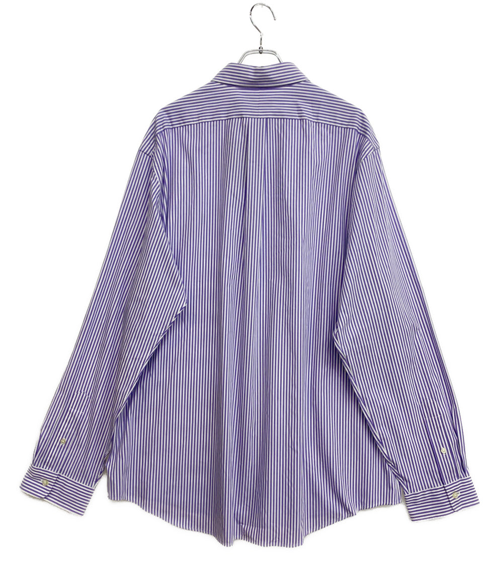 美品 POLO RALPH LAUREN 長袖シャツ ストライプ パープル メンズ SIZE XXL ポロ・ラルフローレン