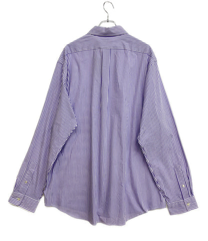 美品 POLO RALPH LAUREN 長袖シャツ ストライプ パープル メンズ SIZE XXL ポロ・ラルフローレン
