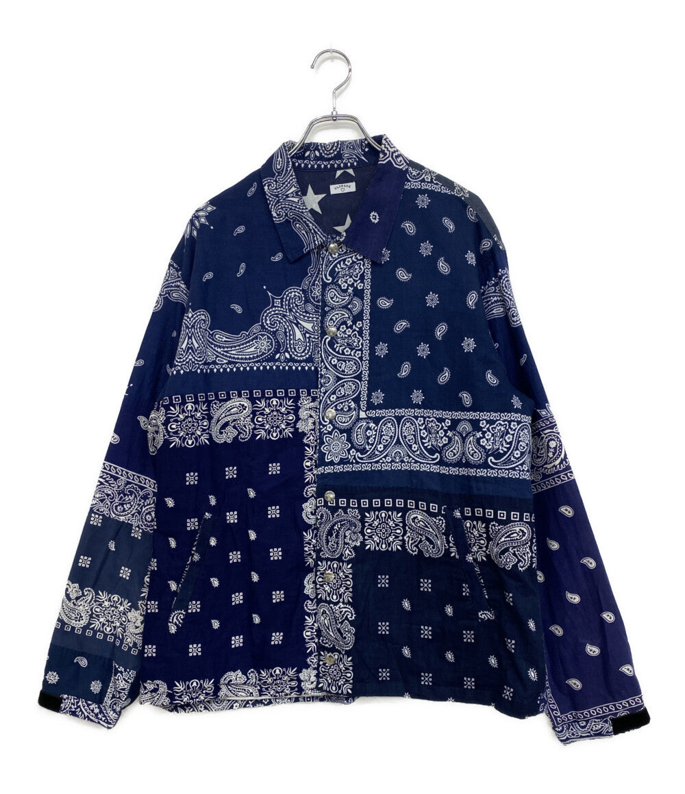 OLD PARK オールドパーク コーチジャケット バンダナパッチワーク 日本製 リメイク メンズ SIZE L