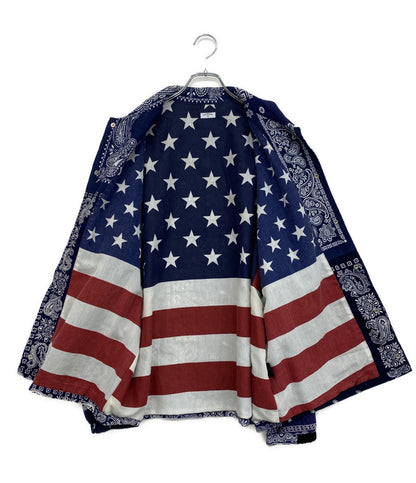 OLD PARK オールドパーク コーチジャケット バンダナパッチワーク 日本製 リメイク メンズ SIZE L