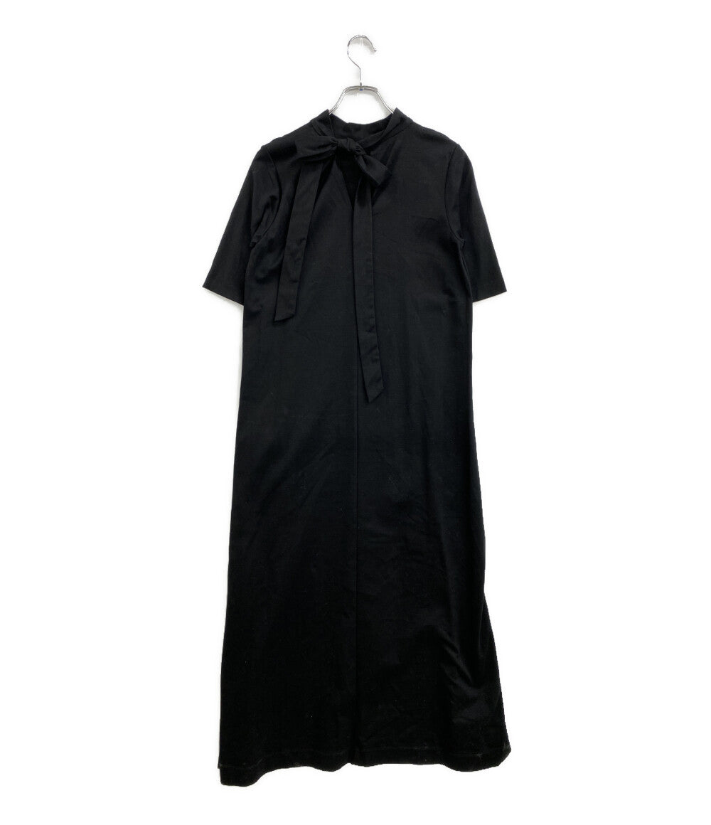 SLOANE スローン 半袖バックリボンワンピース スーピマポンチ BLK SL7S-T434 レディース SIZE 1