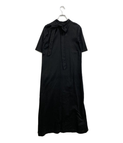 SLOANE スローン 半袖バックリボンワンピース スーピマポンチ BLK SL7S-T434 レディース SIZE 1