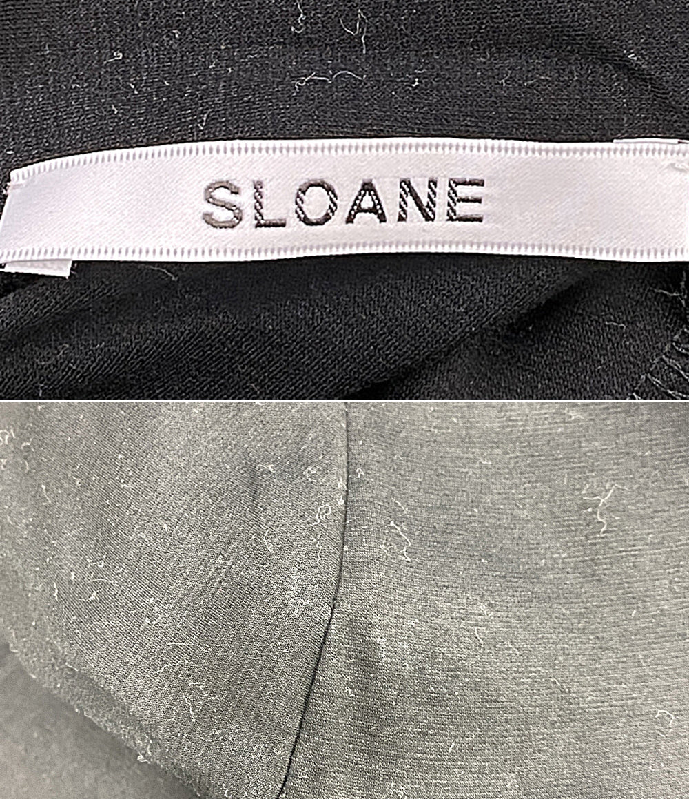 SLOANE スローン 半袖バックリボンワンピース スーピマポンチ BLK SL7S-T434 レディース SIZE 1