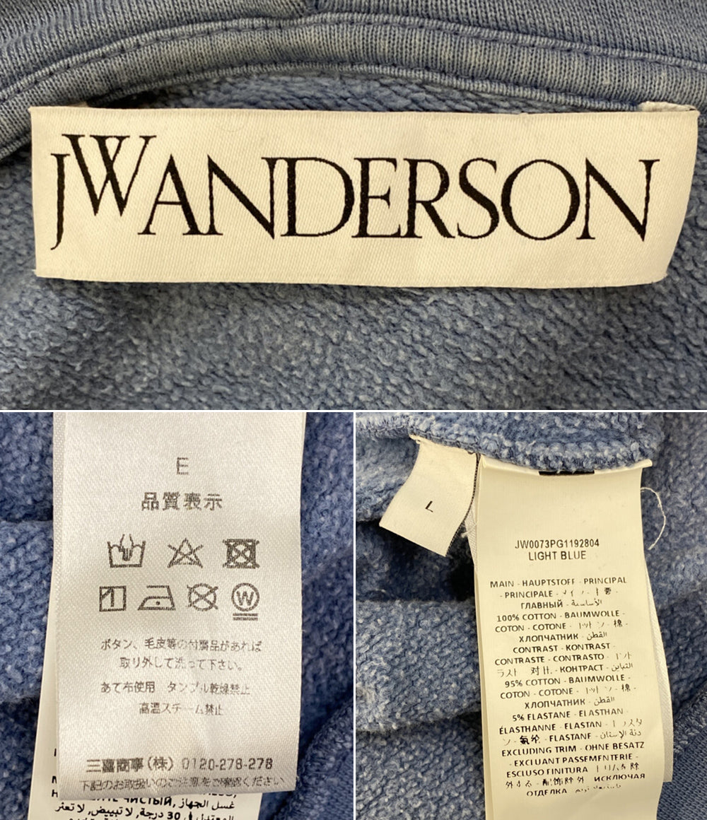 JW Anderson スウェットパーカー 錨 刺繍 メンズ SIZE L ジェイダブリューアンダーソン