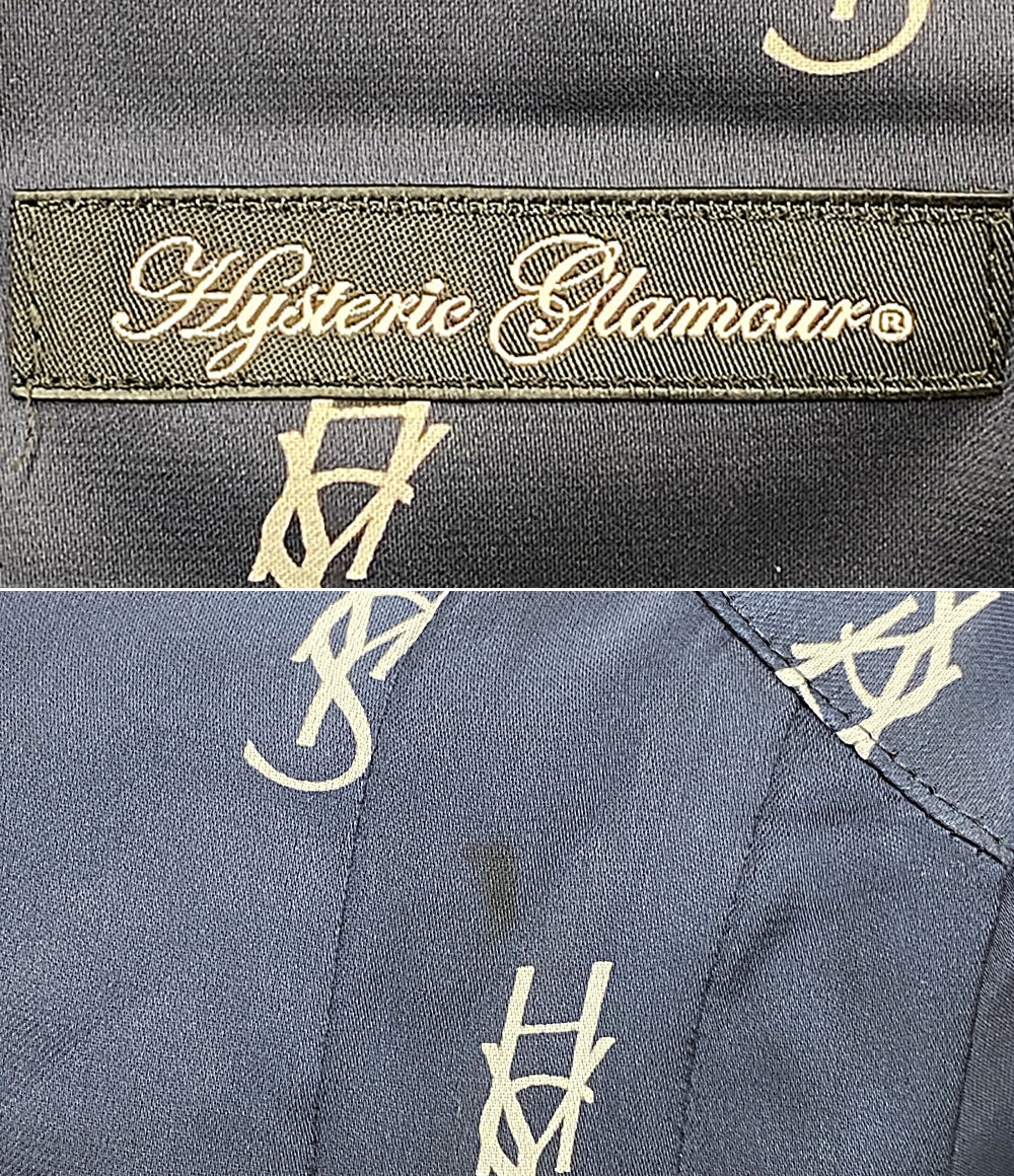 HYSTERIC GLAMOUR 半袖ワンピース ネイビー 01201AO04 レディース SIZE F ヒステリックグラマー