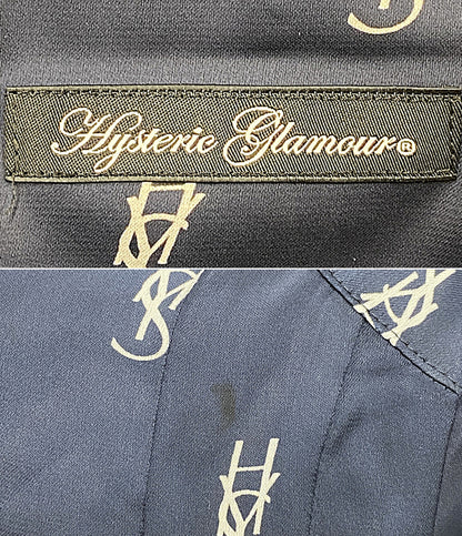 HYSTERIC GLAMOUR 半袖ワンピース ネイビー 01201AO04 レディース SIZE F ヒステリックグラマー