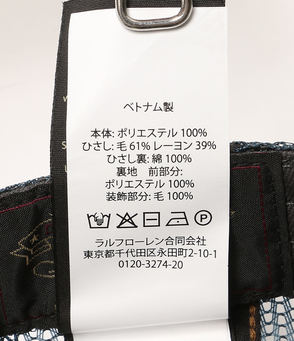 美品 RRL RALPH LAUREN キャップ フェルトビル メッシュ トラッカー NAVY メンズ SIZE ONE