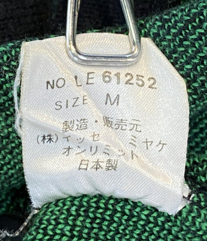 ISSEY MIYAKE ニット ブラック グリーン ダイヤ 80s レディース SIZE M イッセイミヤケ