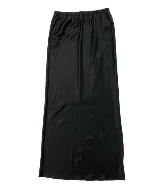 美品 Shinzone ロングスカート SATIN LONG SKIRT BLACK レディース SIZE MO シンゾーン