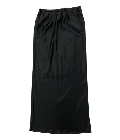 美品 Shinzone ロングスカート SATIN LONG SKIRT BLACK レディース SIZE MO シンゾーン
