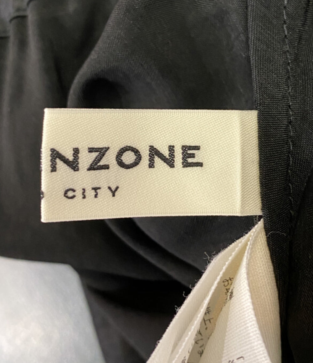 美品 Shinzone ロングスカート SATIN LONG SKIRT BLACK レディース SIZE MO シンゾーン
