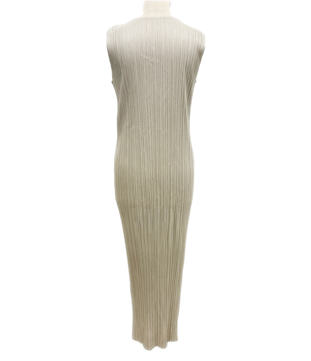 PLEATS PLEASE ノースリーブワンピース PP12-JH301 ベージュ レディース SIZE 4 プリーツプリーズ