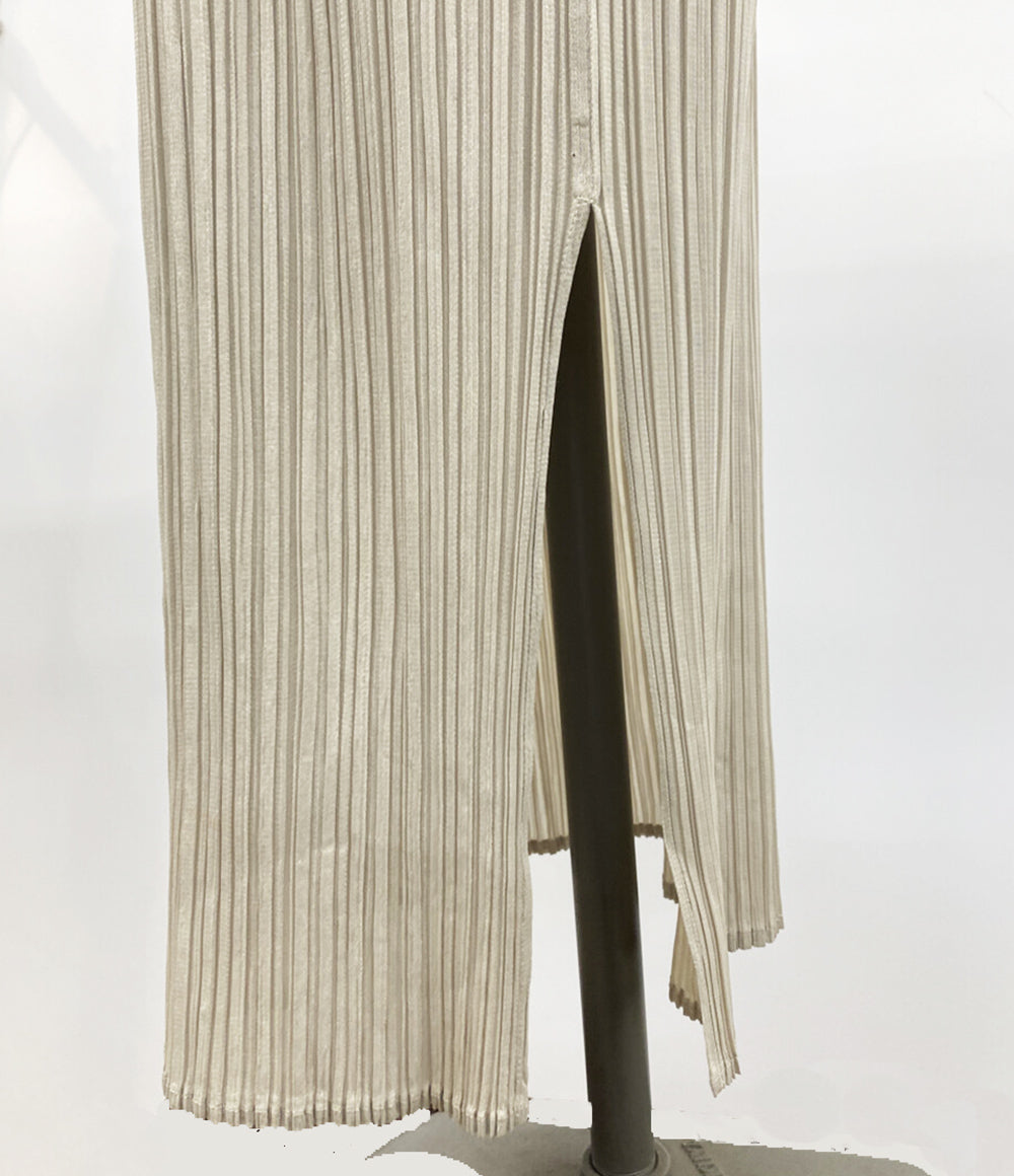 PLEATS PLEASE ノースリーブワンピース PP12-JH301 ベージュ レディース SIZE 4 プリーツプリーズ