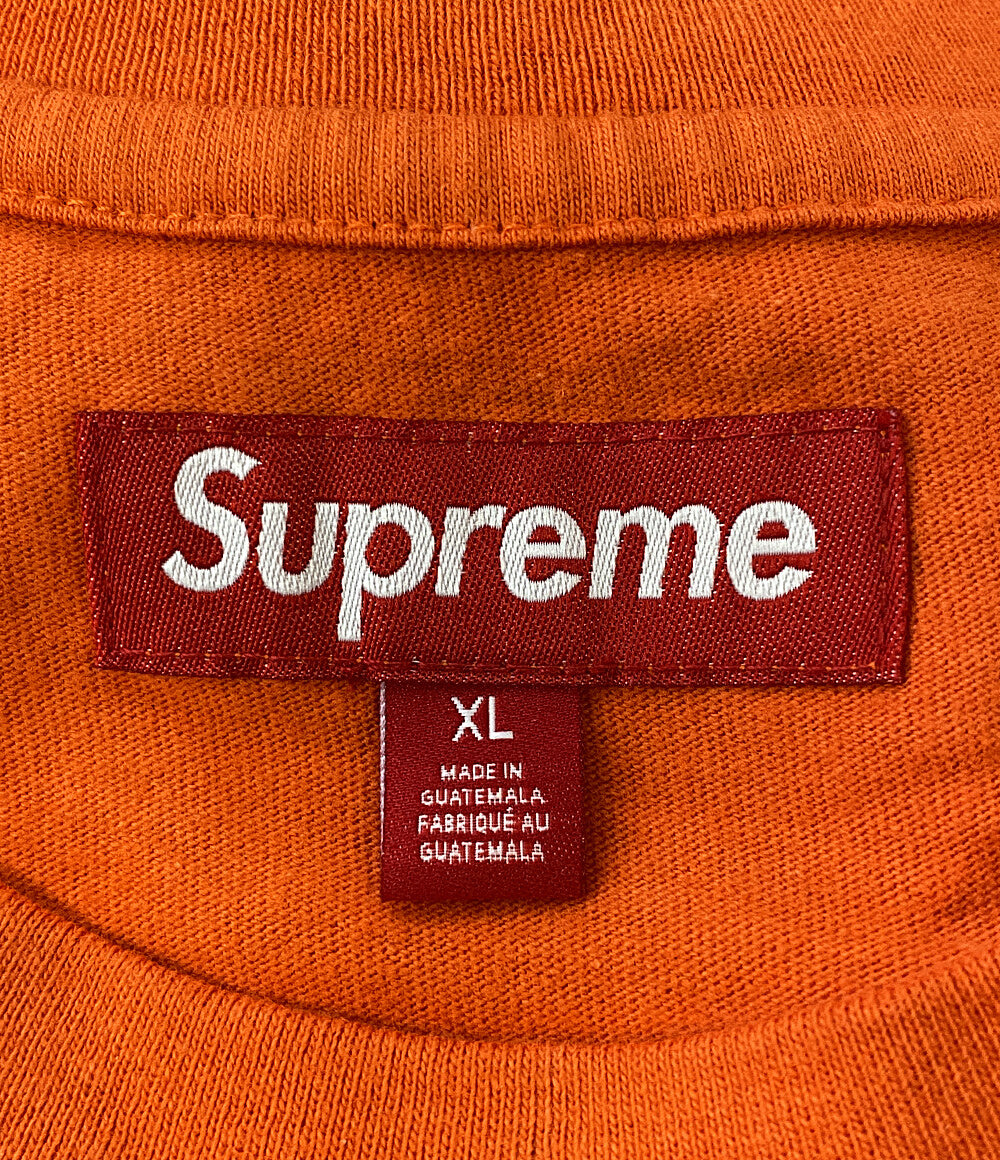 Supreme 長袖Ｔシャツ 23AW 襟元刺繍 オレンジ メンズ SIZE XL シュプリーム