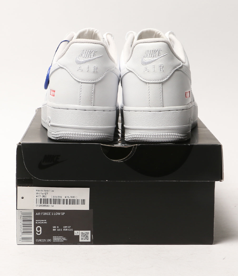 美品 NIKE×SUPREME シュプリーム スニーカー AIR FORCE 1 LOW WHITE CU9225-100 メンズ SIZE 27cm ナイキ