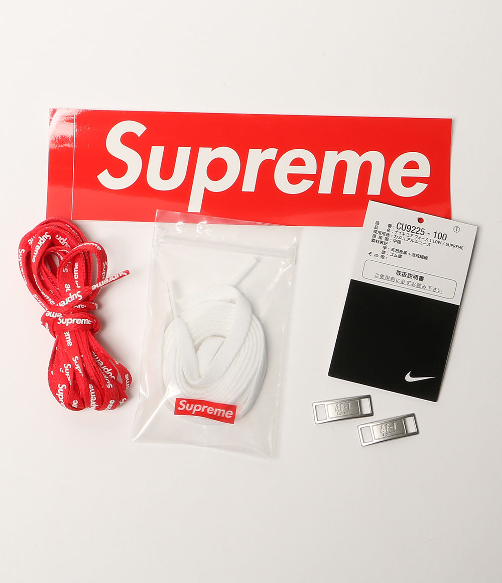 美品 NIKE×SUPREME シュプリーム スニーカー AIR FORCE 1 LOW WHITE CU9225-100 メンズ SIZE 27cm ナイキ