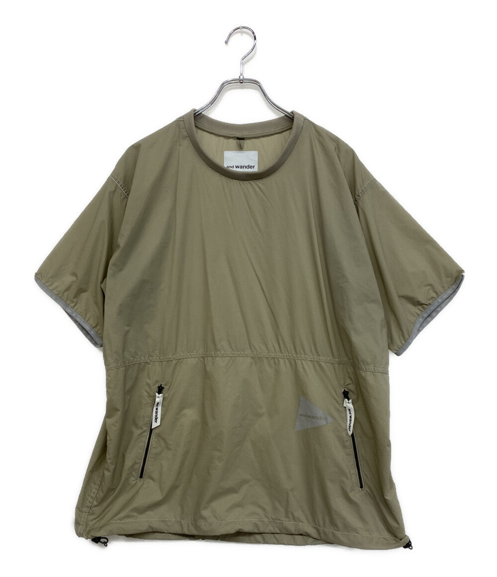 and wander 半袖ナイロンシャツ パッカブル PERTEX WIND T AW91-FT626 メンズ SIZE 4 アンドワンダー