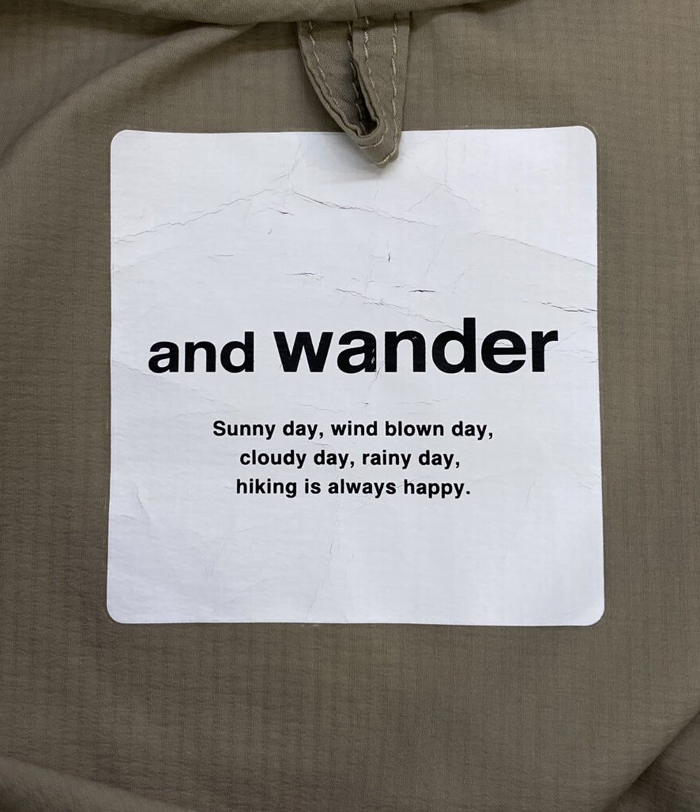 and wander 半袖ナイロンシャツ パッカブル PERTEX WIND T AW91-FT626 メンズ SIZE 4 アンドワンダー
