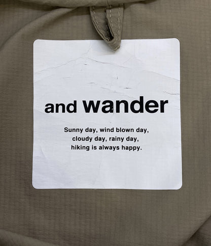 and wander 半袖ナイロンシャツ パッカブル PERTEX WIND T AW91-FT626 メンズ SIZE 4 アンドワンダー