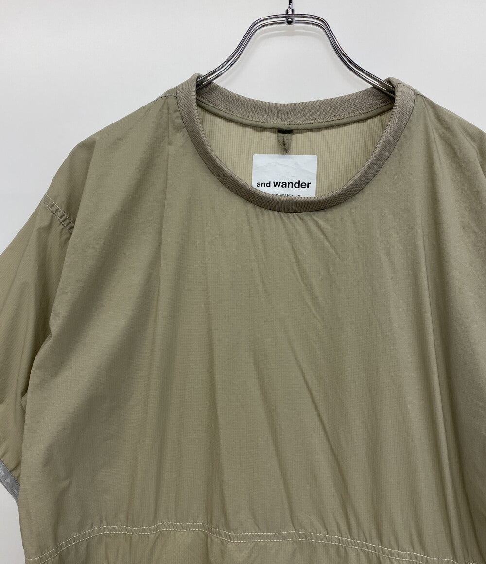 and wander 半袖ナイロンシャツ パッカブル PERTEX WIND T AW91-FT626 メンズ SIZE 4 アンドワンダー