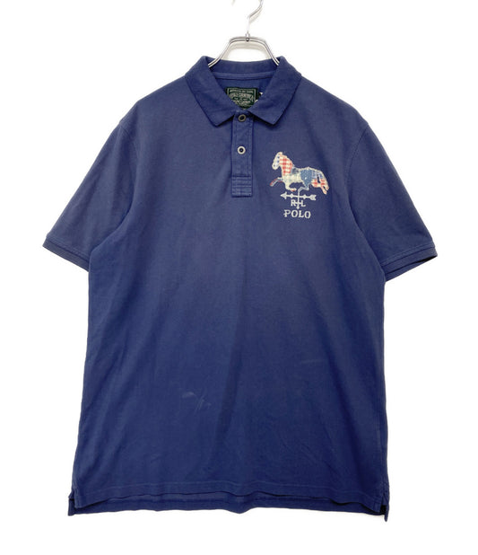 POLO COUNTRY RALPH LAUREN ポロシャツ クラシックフィット ホースアップリケド メンズ SIZE L ポロカントリー ラルフローレン