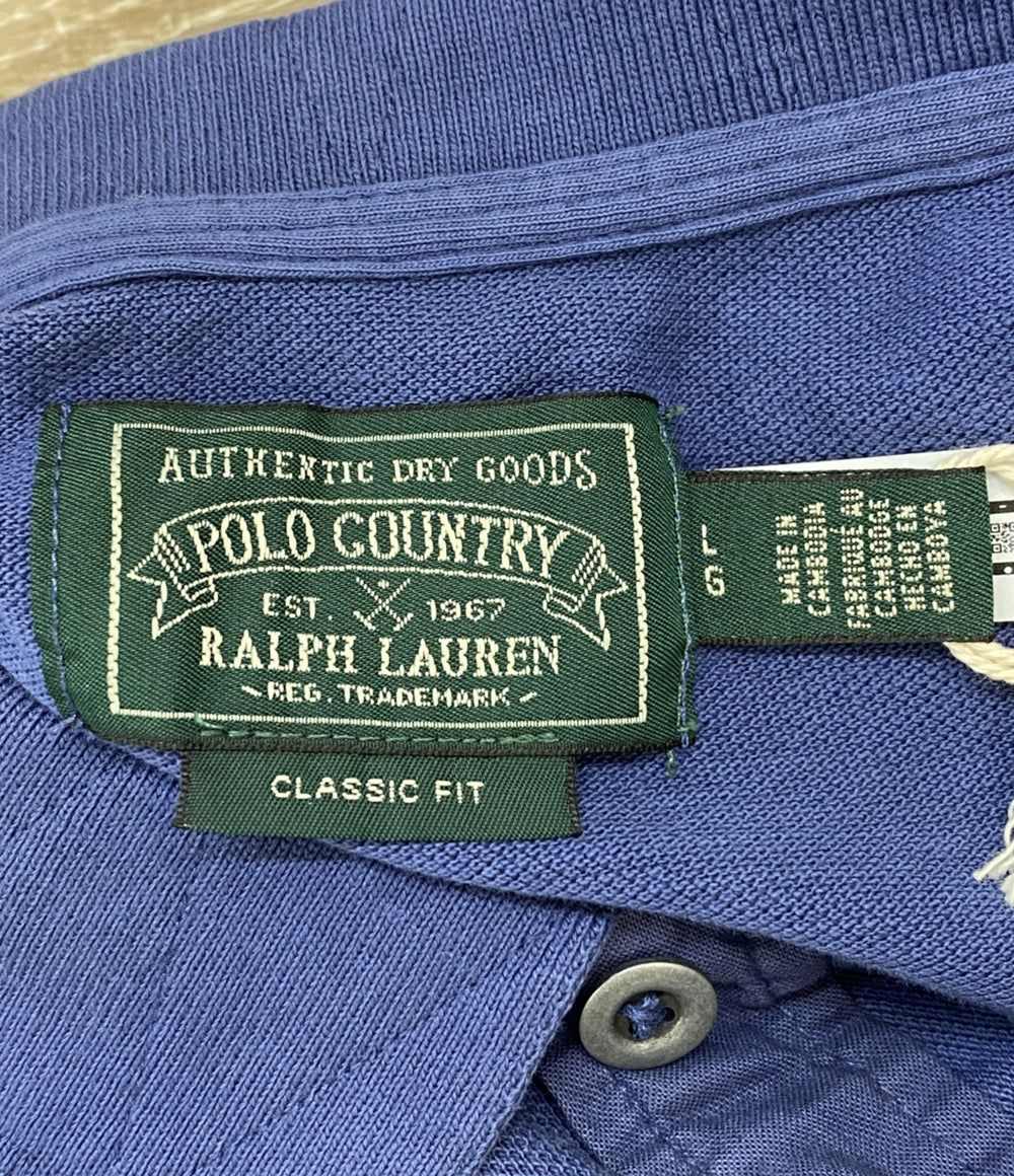 POLO COUNTRY RALPH LAUREN ポロシャツ クラシックフィット ホースアップリケド メンズ SIZE L ポロカントリー ラルフローレン