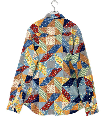 美品 POLO COUNTRY RALPH LAUREN 長袖シャツ PATCHWORK PRINT WESTERN SHIRT メンズ SIZE L ポロカントリー ラルフローレン