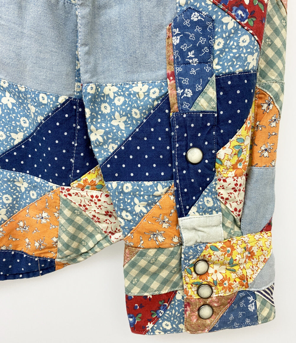 美品 POLO COUNTRY RALPH LAUREN 長袖シャツ PATCHWORK PRINT WESTERN SHIRT メンズ SIZE L ポロカントリー ラルフローレン