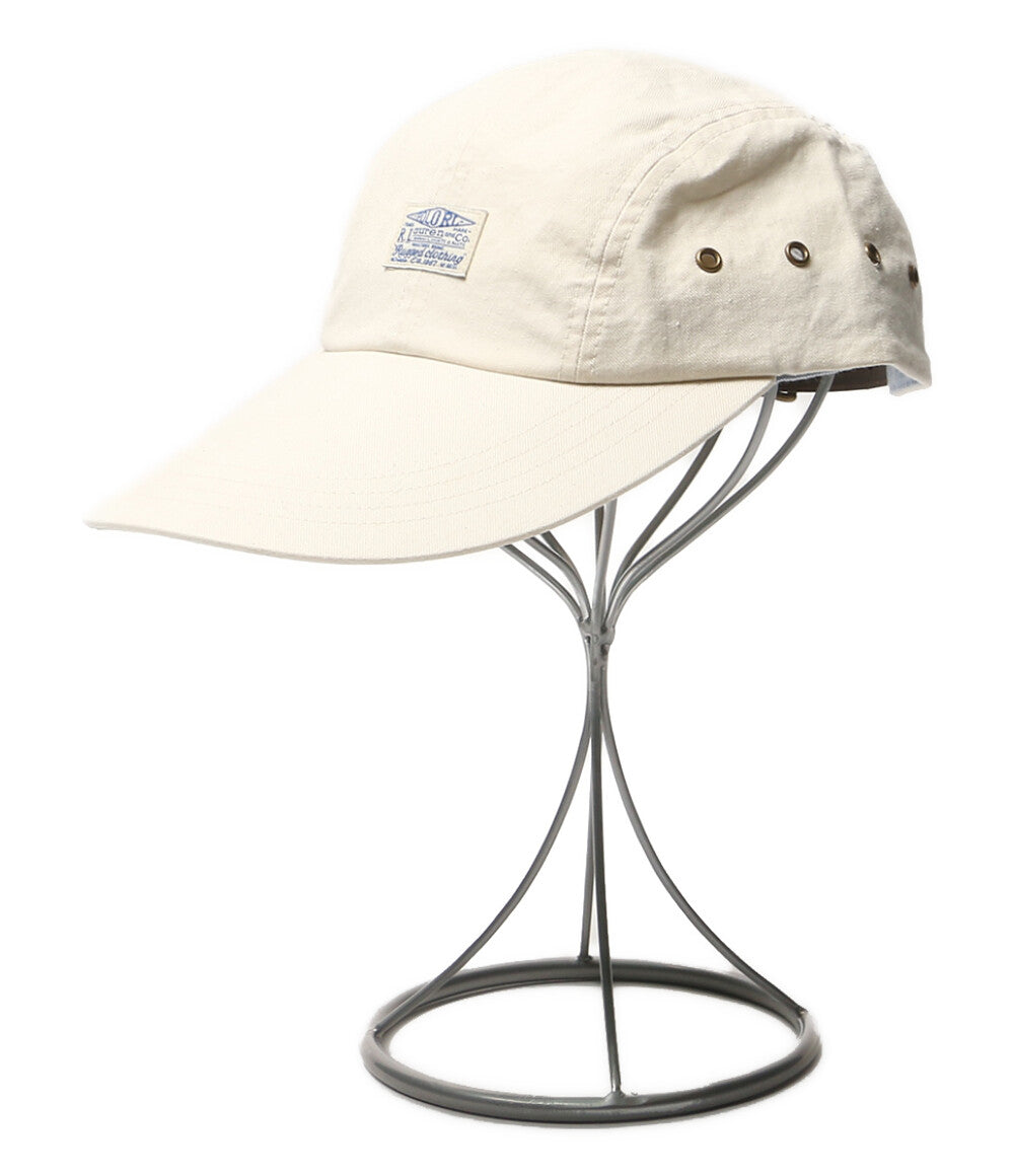 美品 POLO RALPH LAUREN キャップ ロングビル シーデッド ツイル ナチュラル メンズ ポロ・ラルフローレン