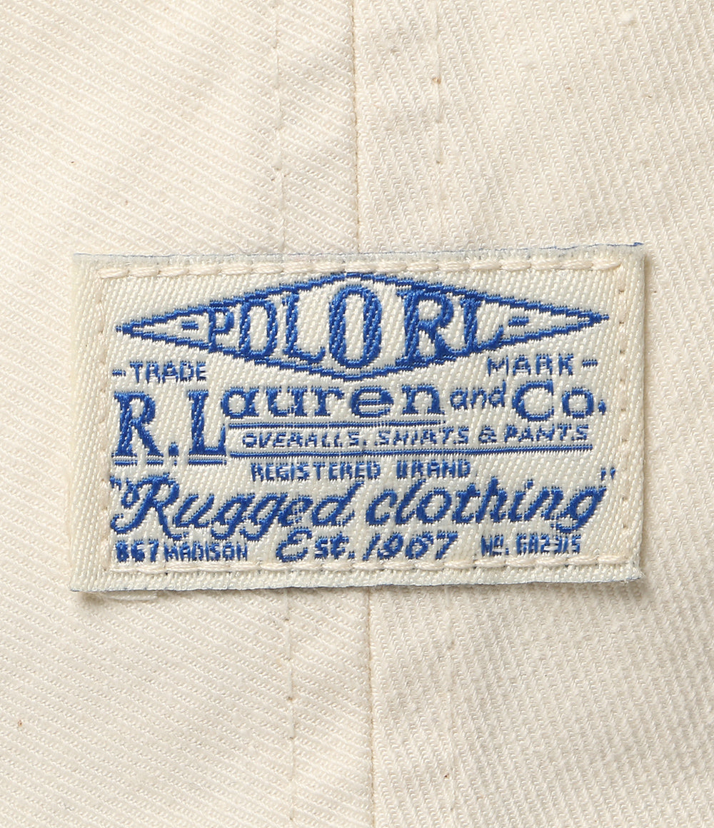 美品 POLO RALPH LAUREN キャップ ロングビル シーデッド ツイル ナチュラル メンズ ポロ・ラルフローレン