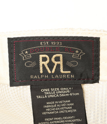 美品 RRL RALPH LAUREN キャップ RANCH ロゴ デニム トラッカー ブラック メンズ ダブルアールエル