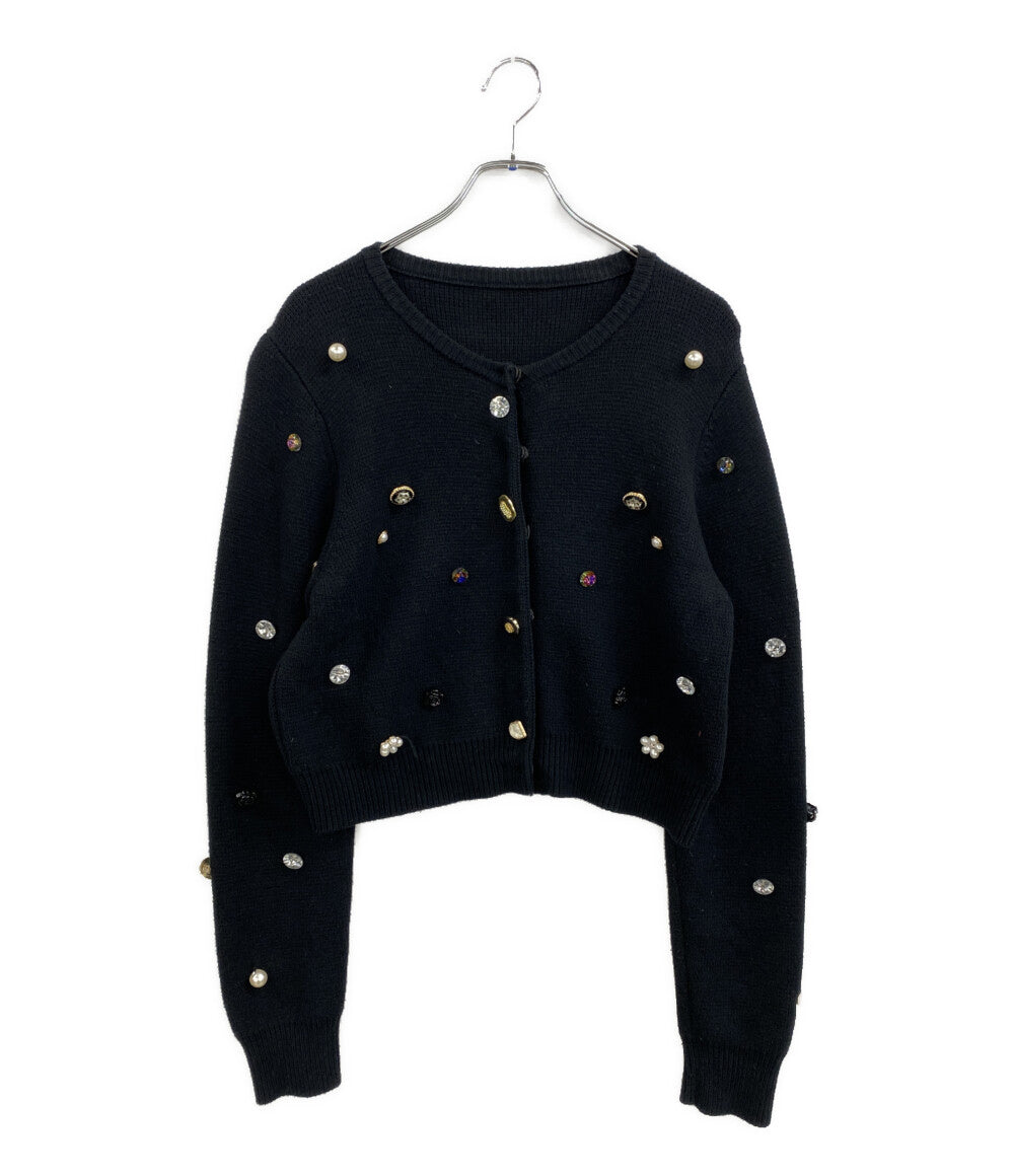 AMERI ニット twinkle bijou short knit ブラック 02320181330 レディース SIZE M アメリ
