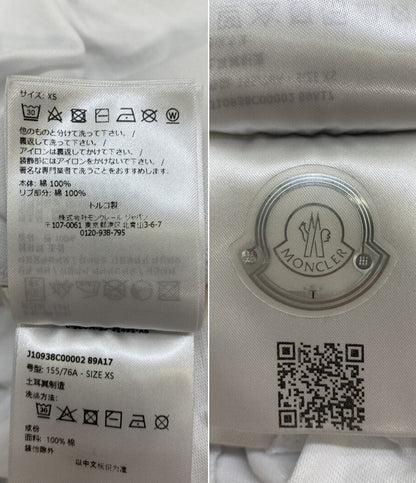 MONCLER 半袖Ｔシャツ ホワイト エンボス加工ロゴ 24SS レディース SIZE XS モンクレール