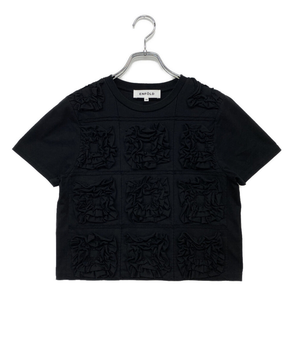 ENFOLD 半袖Ｔシャツ RUFFLE MOTIF T-SHIRT 300LA480-0471 レディース SIZE 38 エンフォルド
