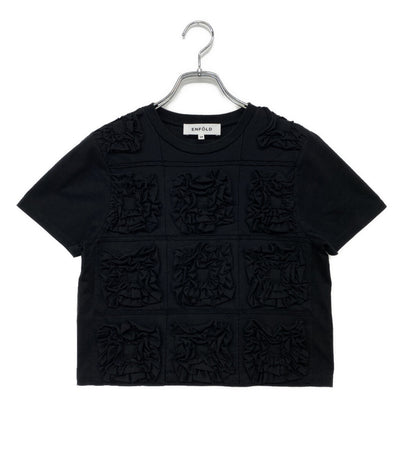 ENFOLD 半袖Ｔシャツ RUFFLE MOTIF T-SHIRT 300LA480-0471 レディース SIZE 38 エンフォルド