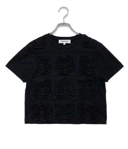 ENFOLD 半袖Ｔシャツ RUFFLE MOTIF T-SHIRT 300LA480-0471 レディース SIZE 38 エンフォルド