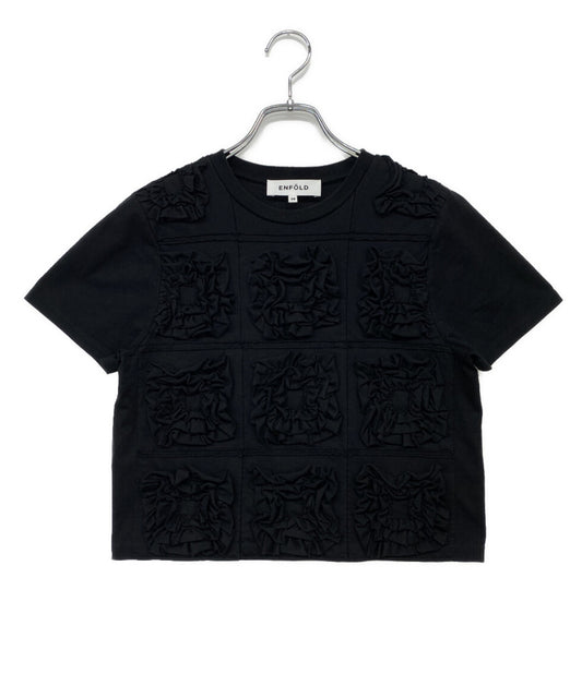 ENFOLD 半袖Ｔシャツ RUFFLE MOTIF T-SHIRT 300LA480-0471 レディース SIZE 38 エンフォルド
