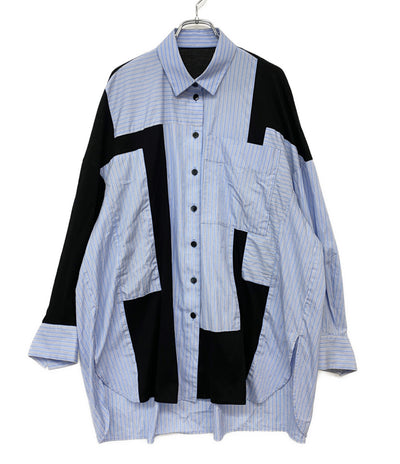 ENFOLD 長袖シャツ 26SS 300JS530-3761 PATCHWORK SHIRT レディース SIZE 38 エンフォルド