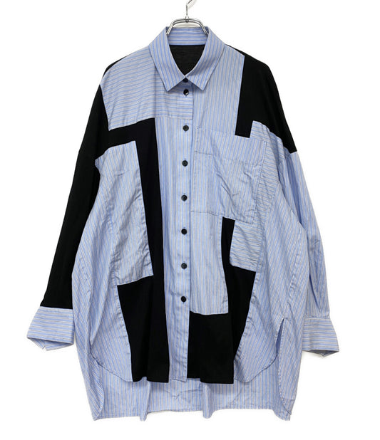 ENFOLD 長袖シャツ 26SS 300JS530-3761 PATCHWORK SHIRT レディース SIZE 38 エンフォルド