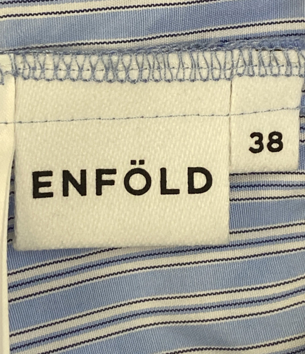 ENFOLD 長袖シャツ 26SS 300JS530-3761 PATCHWORK SHIRT レディース SIZE 38 エンフォルド