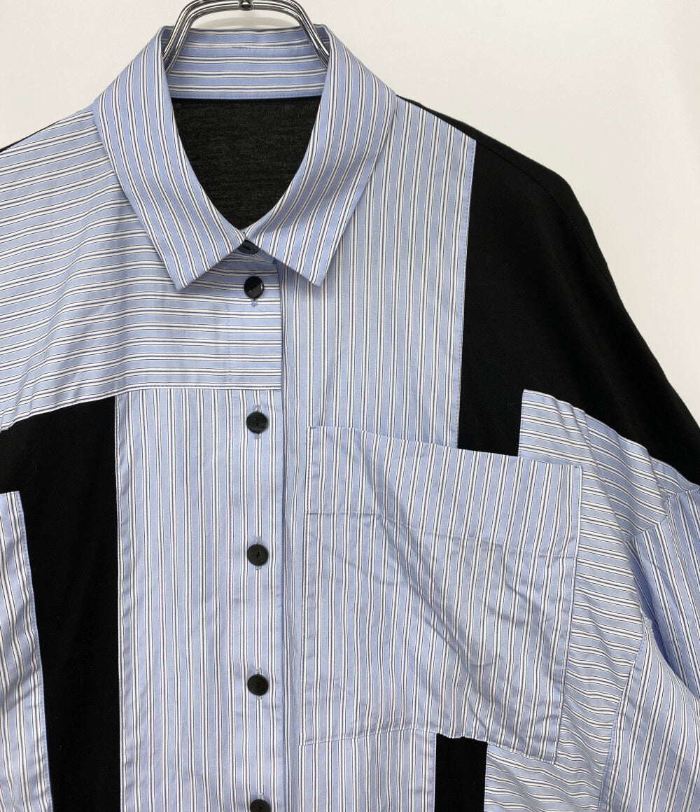 ENFOLD 長袖シャツ 26SS 300JS530-3761 PATCHWORK SHIRT レディース SIZE 38 エンフォルド