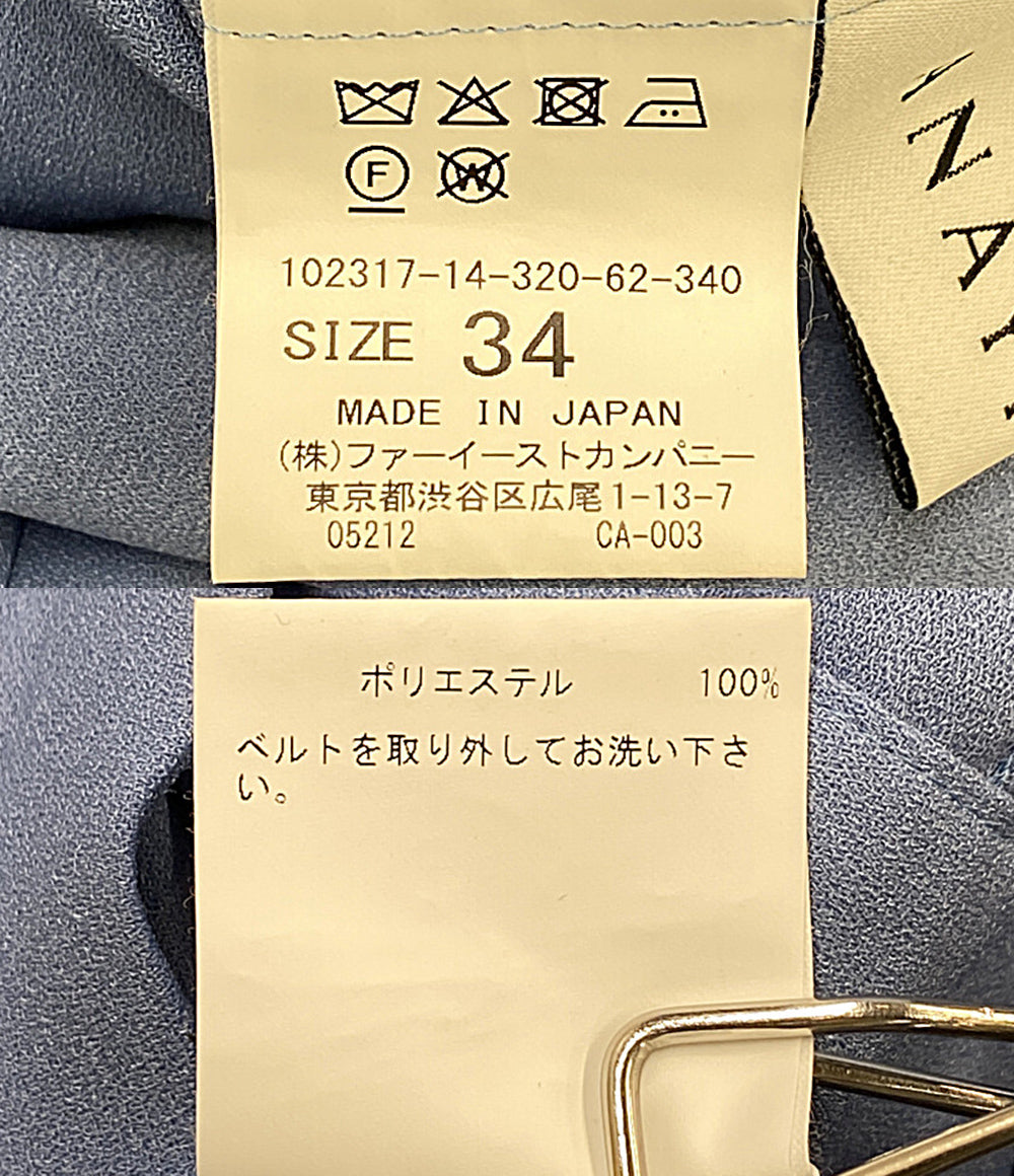 ANAYI 七分袖ワンピース ブルー 102317-14-320-62-340 レディース SIZE 34 アナイ